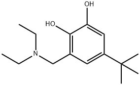 3-[(diethylamino)methyl]-5-(1,1-dimethylethyl)-1,2-Benzenediol Struktur