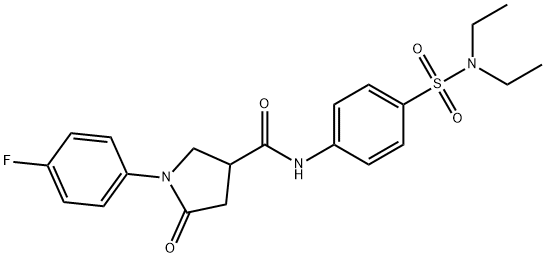 N-[4-(diethylsulfamoyl)phenyl]-1-(4-fluorophenyl)-5-oxopyrrolidine-3-carboxamide Structure