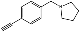 Pyrrolidine, 1-[(4-ethynylphenyl)methyl] 化学構造式