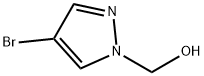 (4-ブロモ-1H-ピラゾール-1-イル)メタノール 化学構造式