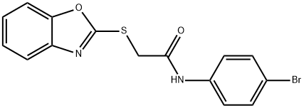 2-(benzo[d]oxazol-2-ylthio)-N-(4-bromophenyl)acetamide 结构式