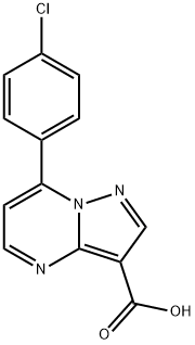 7-(4-氯苯基)吡唑并[1,5-A]嘧啶-3-羧酸,861410-46-0,结构式