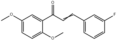 (2E)-1-(2,5-dimethoxyphenyl)-3-(3-fluorophenyl)prop-2-en-1-one, 861427-61-4, 结构式