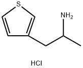 [1-methyl-2-(3-thienyl)ethyl]amine hydrochloride 化学構造式