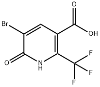 5-Bromo-6-oxo-2-trifluoromethyl-1,6-dihydro-pyridine-3-carboxylic acid Structure