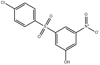 3-((4-氯苯基)磺酰基)-5-硝基苯酚,862649-86-3,结构式
