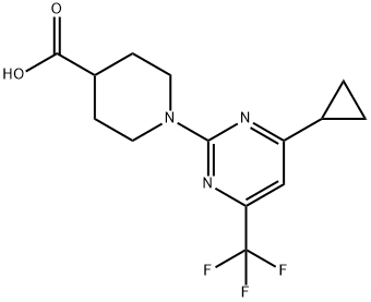1-[4-シクロプロピル-6-(トリフルオロメチル)ピリミジン-2-イル]ピペリジン-4-カルボン酸 price.
