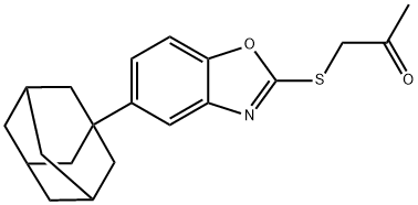 1-(5-Adamantan-1-yl-benzooxazol-2-ylsulfanyl)-propan-2-one Structure
