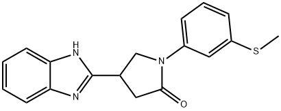 4-(1H-benzo[d]imidazol-2-yl)-1-(3-(methylthio)phenyl)pyrrolidin-2-one Structure