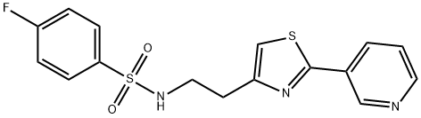 4-fluoro-N-(2-(2-(pyridin-3-yl)thiazol-4-yl)ethyl)benzenesulfonamide,863511-95-9,结构式