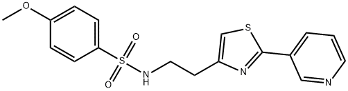 4-methoxy-N-(2-(2-(pyridin-3-yl)thiazol-4-yl)ethyl)benzenesulfonamide Structure