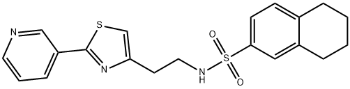 N-(2-(2-(pyridin-3-yl)thiazol-4-yl)ethyl)-5,6,7,8-tetrahydronaphthalene-2-sulfonamide,863512-07-6,结构式