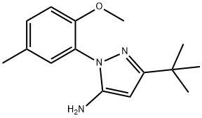 5-tert-Butyl-2-(2-methoxy-5-methyl-phenyl)-2H-pyrazol-3-ylamine,863727-66-6,结构式