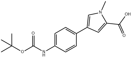 4-(4-(Tert-Butoxycarbonylamino)Phenyl)-1-Methyl-1H-Pyrrole-2-Carboxylic Acid Structure