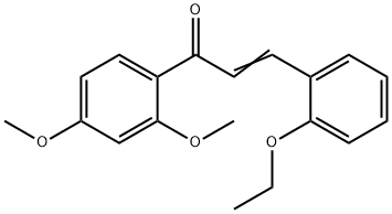 (2E)-1-(2,4-dimethoxyphenyl)-3-(2-ethoxyphenyl)prop-2-en-1-one Struktur