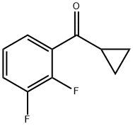 2,3-ジフルオロフェニルシクロプロピルケトン 化学構造式