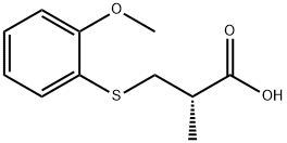 (S)-3-(2-methoxyphenylthio)-2-methylpropanoic acid Structure