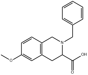 2-benzyl-6-methoxy-1,2,3,4-tetrahydro-3-isoquinoline carboxylic acid Structure
