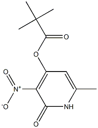(6-methyl-3-nitro-2-oxo-1H-pyridin-4-yl) 2,2-dimethylpropanoate Struktur