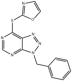 2-(3-benzyltriazolo[4,5-d]pyrimidin-7-yl)sulfanyl-1,3-oxazole 化学構造式