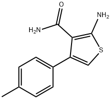 2-氨基-4-(4-甲基苯基)噻吩-3-甲酰胺, 869947-78-4, 结构式