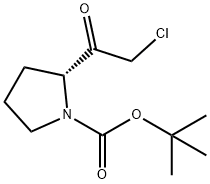 (R)-tert-butyl 2-(2-chloroacetyl)pyrrolidine-1-carboxylate 化学構造式