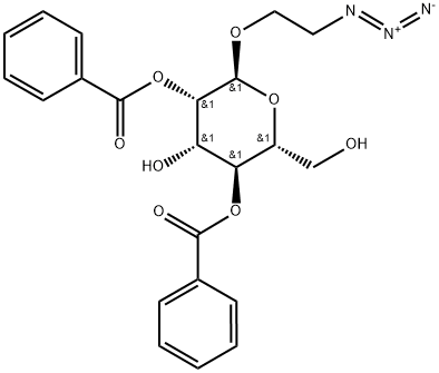 (2S,3S,4S,5S,6R)-2-(2-azidoethoxy)-4-hydroxy-6-(hydroxymethyl)tetrahydro-2H-pyran-3,5-diyl dibenzoate|872100-81-7