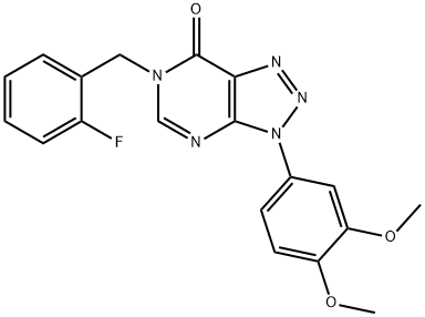 3-(3,4-dimethoxyphenyl)-6-[(2-fluorophenyl)methyl]triazolo[4,5-d]pyrimidin-7-one Structure