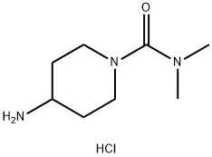 4-Amino-N,N-dimethylpiperidine-1-carboxamide hydrochloride Struktur