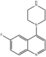 6-fluoro-4-piperazin-1-ylquinoline,874800-61-0,结构式