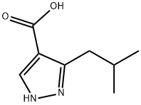 5-(2-methylpropyl)-1H-pyrazole-4-carboxylic acid, 874908-45-9, 结构式