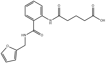 5-[2-(furan-2-ylmethylcarbamoyl)anilino]-5-oxopentanoic acid,875061-87-3,结构式