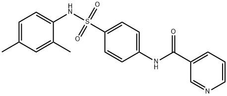 N-(4-{[(2,4-dimethylphenyl)amino]sulfonyl}phenyl)nicotinamide Struktur