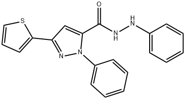 2-Phenyl-5-thiophen-2-yl-2H-pyrazole-3-carboxylic acid N'-phenyl-hydrazide Structure