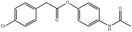 4-(acetylamino)phenyl (4-chlorophenyl)acetate 化学構造式