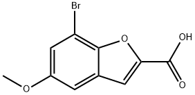 7-BROMO-5-METHOXYBENZOFURAN-2-CARBOXYLIC ACID Struktur