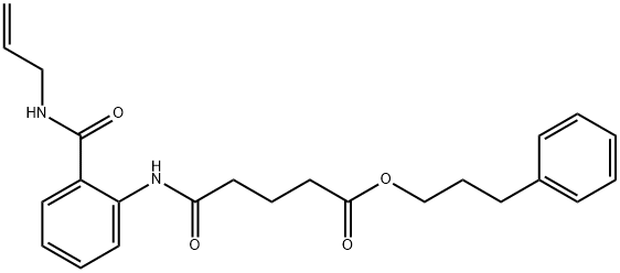 3-phenylpropyl 5-({2-[(allylamino)carbonyl]phenyl}amino)-5-oxopentanoate Structure