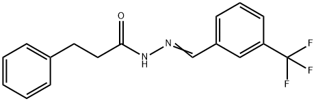 3-phenyl-N'-[3-(trifluoromethyl)benzylidene]propanohydrazide 化学構造式