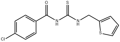 4-chloro-N-{[(2-thienylmethyl)amino]carbonothioyl}benzamide 化学構造式