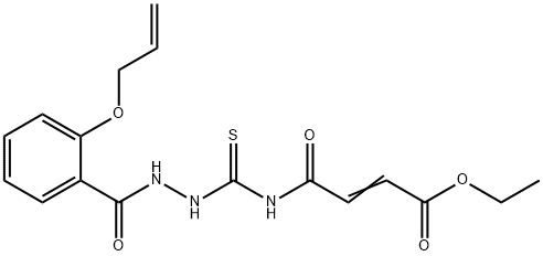 ethyl 4-[({2-[2-(allyloxy)benzoyl]hydrazino}carbonothioyl)amino]-4-oxo-2-butenoate Structure