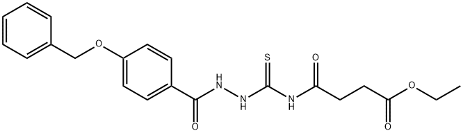 ethyl 4-[({2-[4-(benzyloxy)benzoyl]hydrazino}carbonothioyl)amino]-4-oxobutanoate Structure