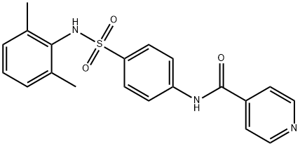 N-(4-{[(2,6-dimethylphenyl)amino]sulfonyl}phenyl)isonicotinamide 化学構造式