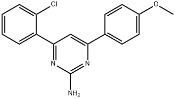 4-(2-chlorophenyl)-6-(4-methoxyphenyl)pyrimidin-2-amine 化学構造式