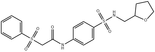 2-(benzenesulfonyl)-N-[4-(oxolan-2-ylmethylsulfamoyl)phenyl]acetamide Structure