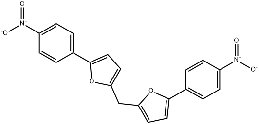 2-(4-nitrophenyl)-5-[[5-(4-nitrophenyl)furan-2-yl]methyl]furan 结构式