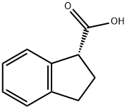 1H-Indene-1-carboxylic acid, 2,3-dihydro-, (R)- Structure