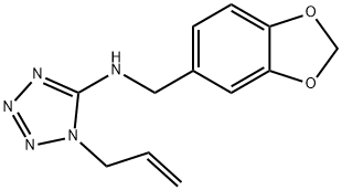 1-allyl-N-(benzo[d][1,3]dioxol-5-ylmethyl)-1H-tetrazol-5-amine Structure