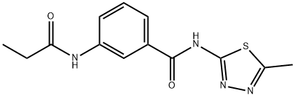 N-(5-methyl-1,3,4-thiadiazol-2-yl)-3-(propanoylamino)benzamide Struktur