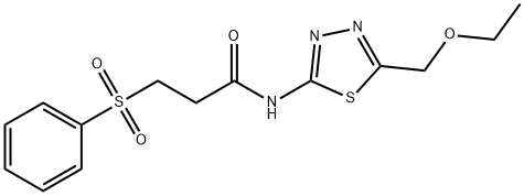 3-(benzenesulfonyl)-N-[5-(ethoxymethyl)-1,3,4-thiadiazol-2-yl]propanamide Structure