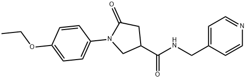 1-(4-ethoxyphenyl)-5-oxo-N-(pyridin-4-ylmethyl)pyrrolidine-3-carboxamide Structure